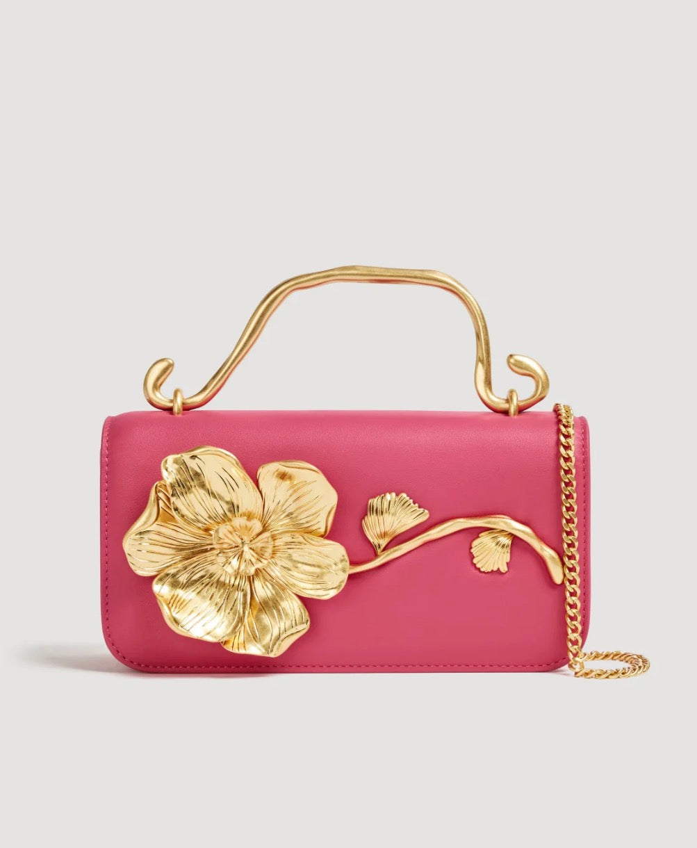 Aje Celeste Flower Clutch
