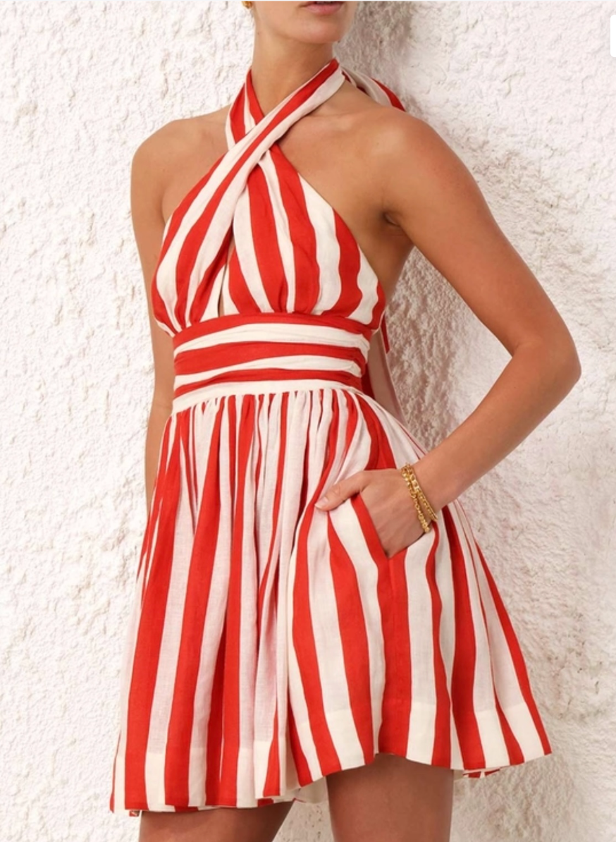 zimmermann alight halter mini dress Zimmermann Alight Halter Mini Dress