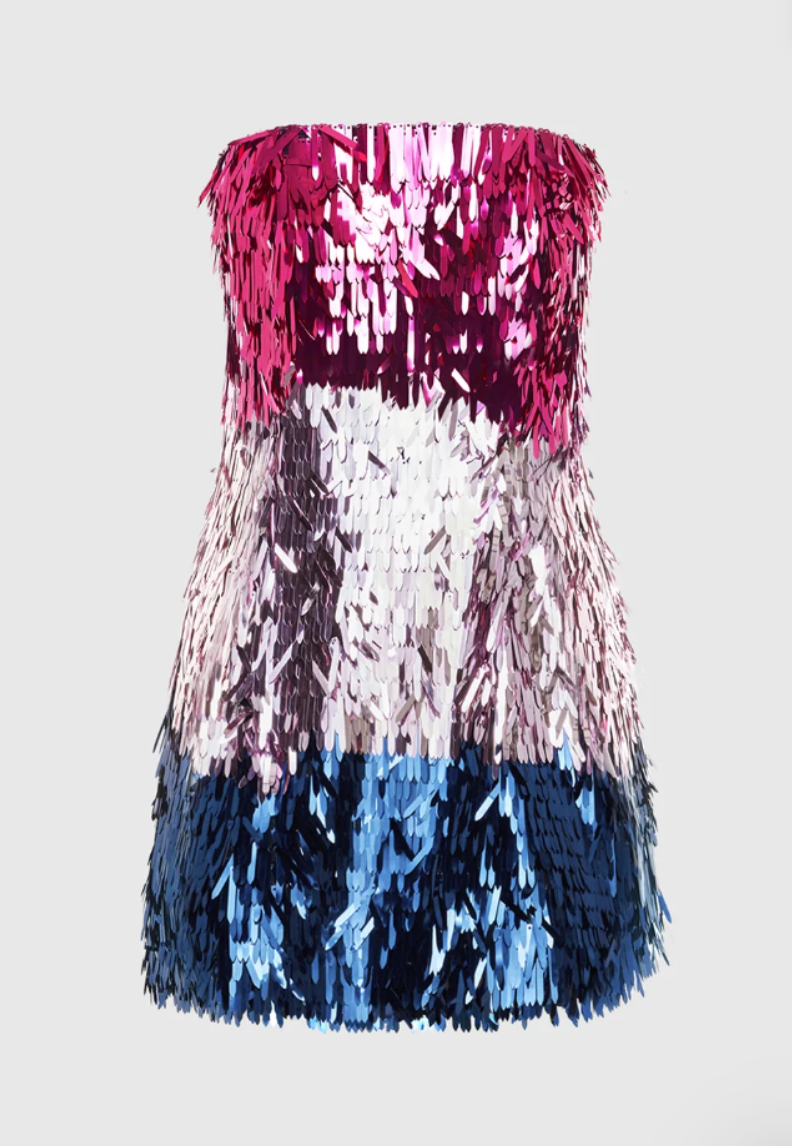 Leo Lin Stefani Sequin Strapless Mini Dress - Nightfall