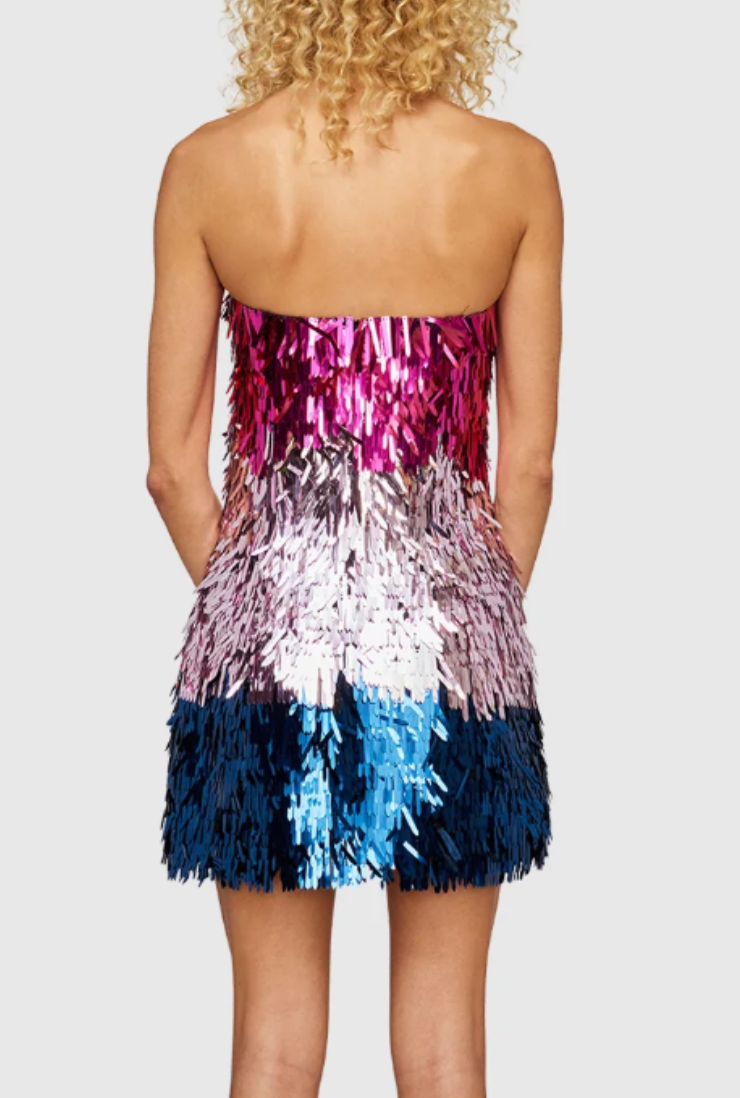 Leo Lin Stefani Sequin Strapless Mini Dress - Nightfall