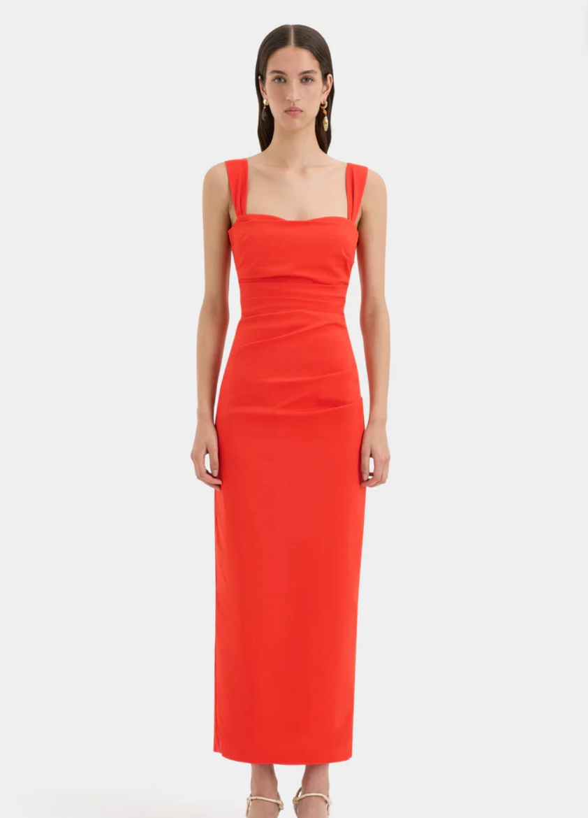 Sir The Label Dahlia Balconette Gown Tangerine ABC Dress Hire Sir The Label Dahlia Balconette Gown Tangerine ABC Dress Hire