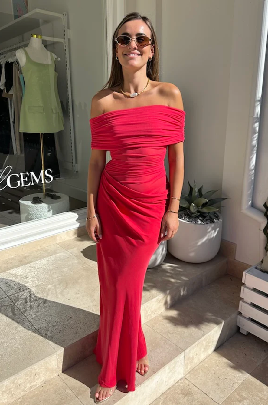 benni red dress Benni Jade Maxi Dress in Scarlet Size 8