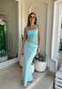 Benni Gina Halter Dress Aquamarine