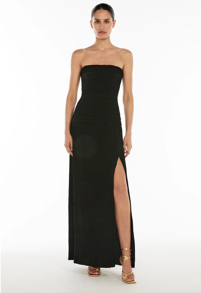 Manning Cartell double time pleat strapless dress