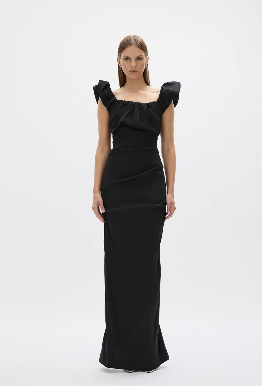 Rachel Gilbert Kalina Gown Black size 3