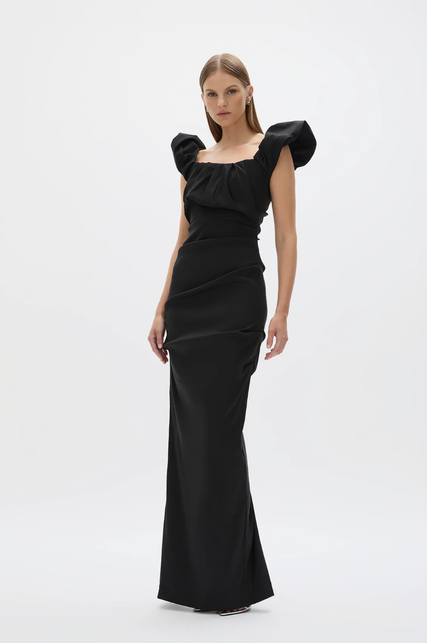Rachel Gilbert Kalina Gown Black size 3