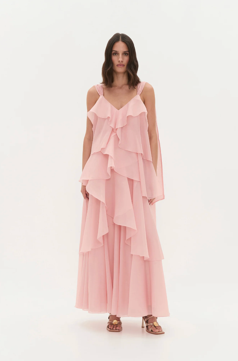 Aje Gracie Maxi Dress Muted Rose