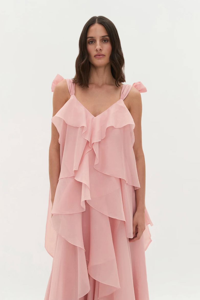 Aje Gracie Maxi Dress Muted Rose