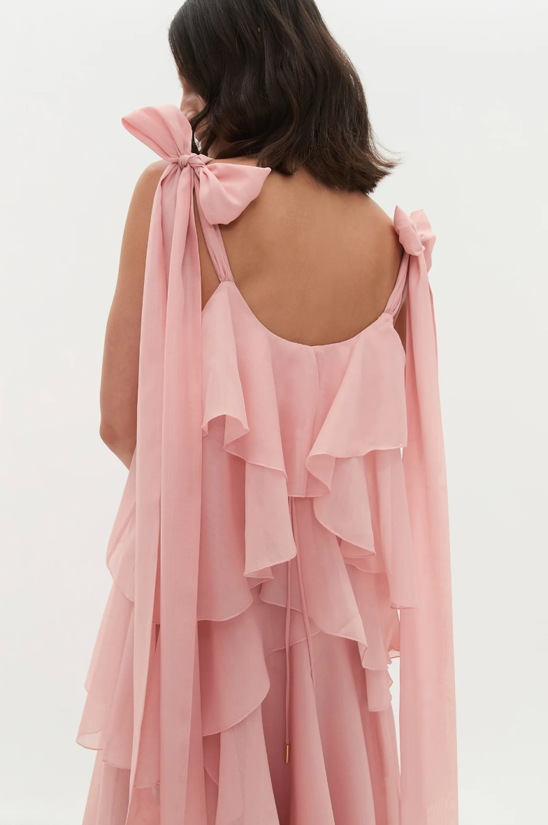 Aje Gracie Maxi Dress Muted Rose