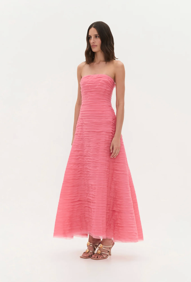 Aje Soundscape Maxi Dress - Guava pink