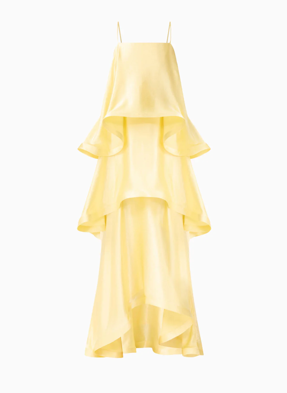Elliatt Tilly Tiered Maxi Dress in Butter Yellow