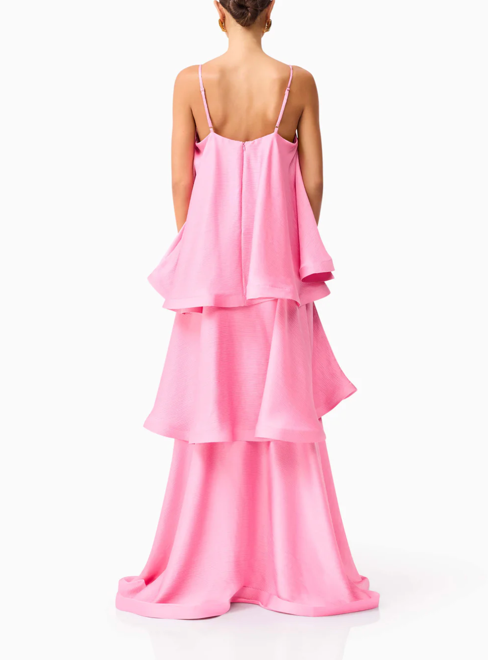 Elliatt Tilly Tiered Maxi Dress in Pink