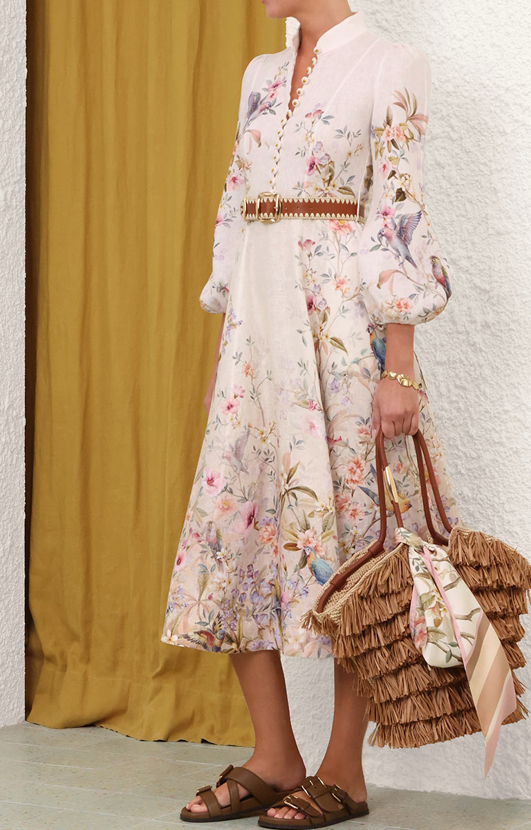 Zimmermann REBELLION BUTTON MIDI DRESS