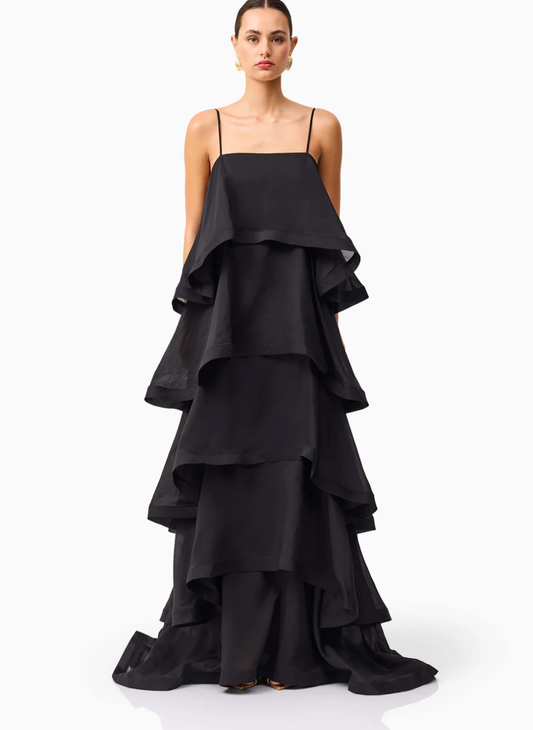Elliatt tilly 5 tiered maxi black