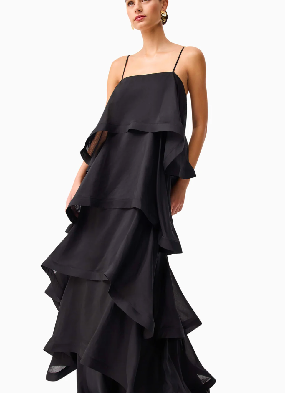 Elliatt tilly 5 tiered maxi black