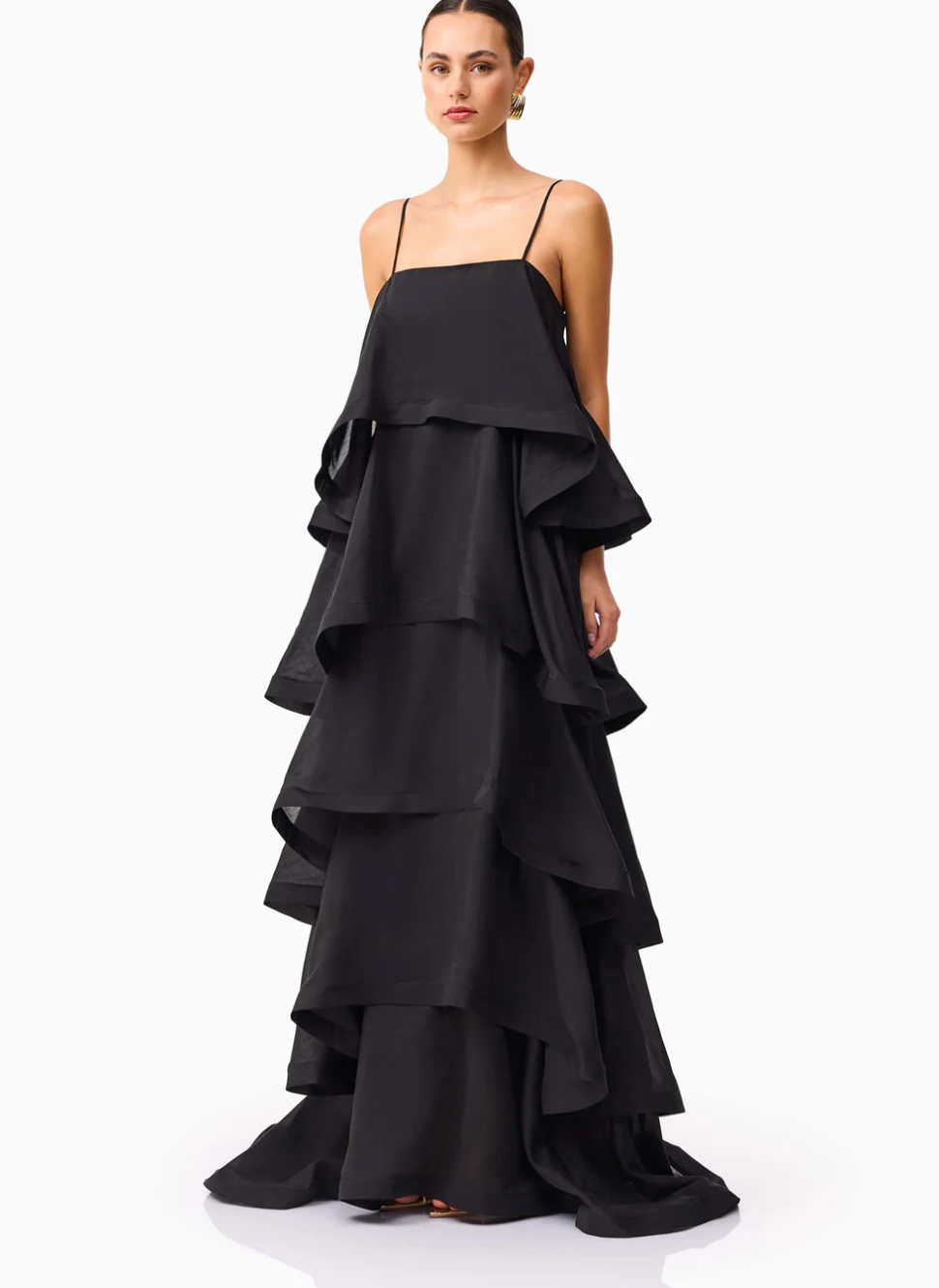 Elliatt tilly 5 tiered maxi black