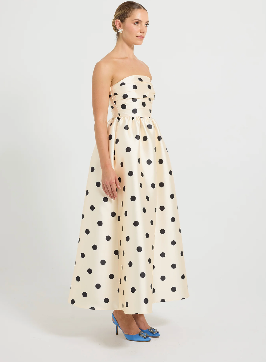 Pasduchas Dottie strapless midi