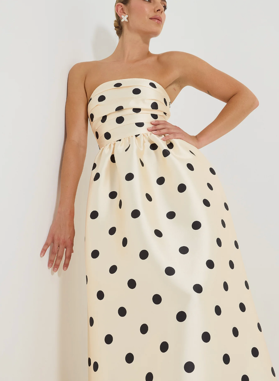 Pasduchas Dottie strapless midi