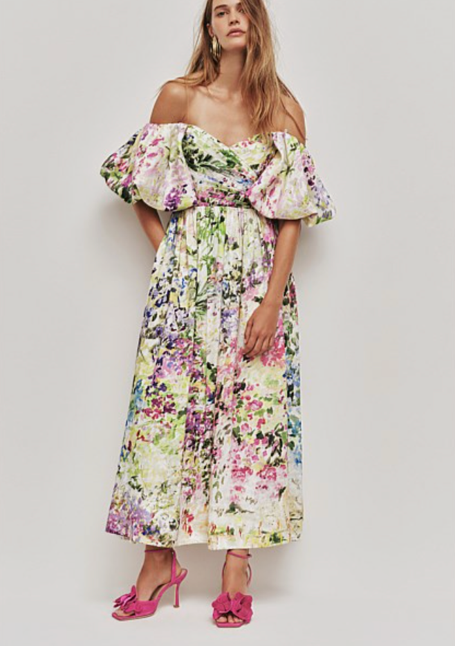 aje asher midi dress Asher Midi Dress-BLUE SHIBORI / 4