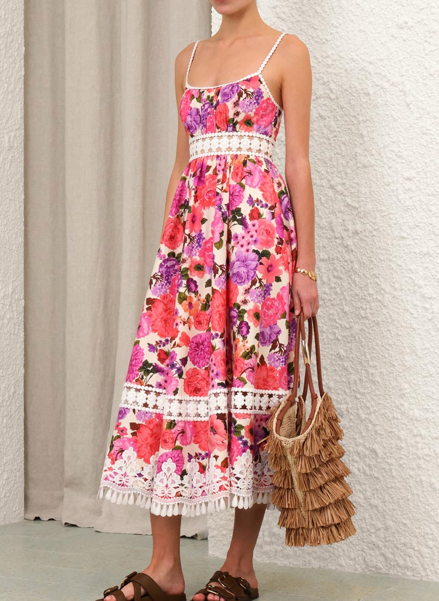 Zimmermann stardust fit and flare dress