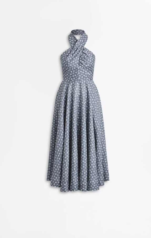 Scanlan Theodore Linen Printed Halter dress