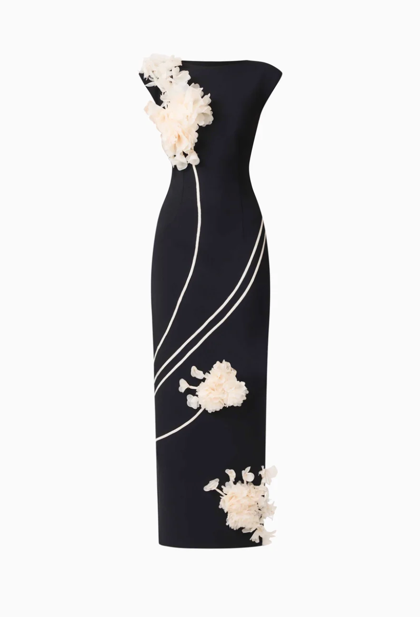 Elliatt Martina Applique Gown in Black