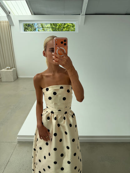 Pasduchas Dottie strapless midi