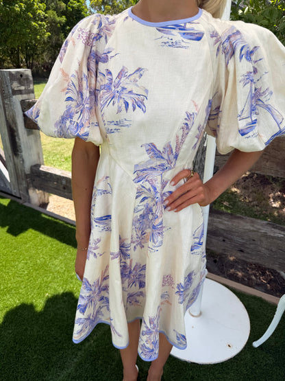 Zimmermann Pearl Palm Linen Day Dress