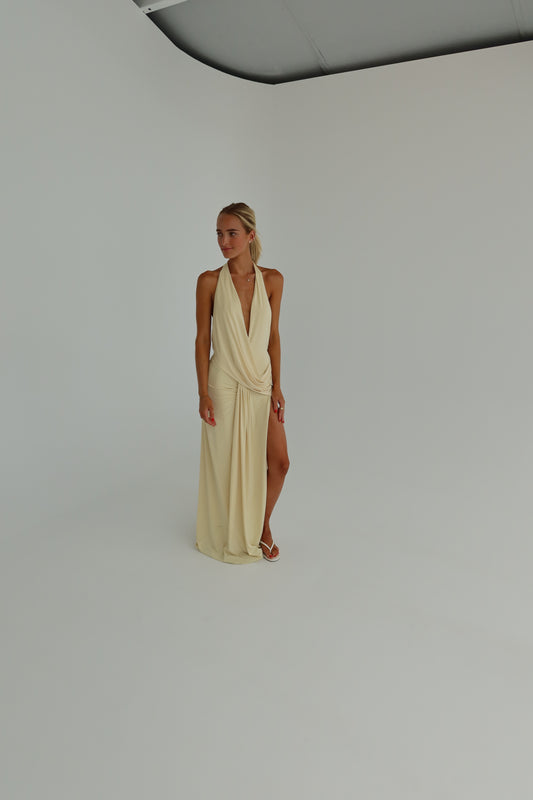 Natalie Rolt Winona Gown Butter yellow