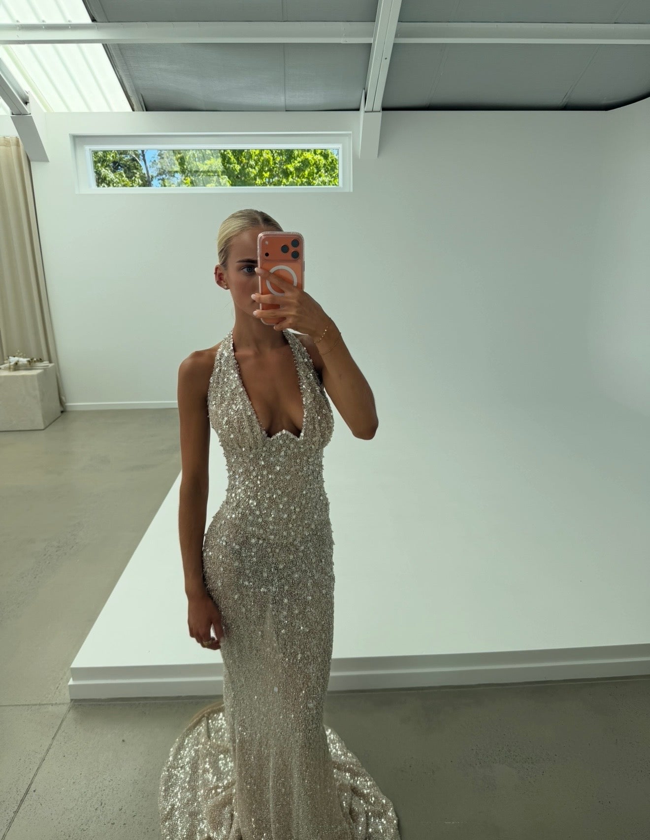 Albina Dyla Golden Mirage Gown
