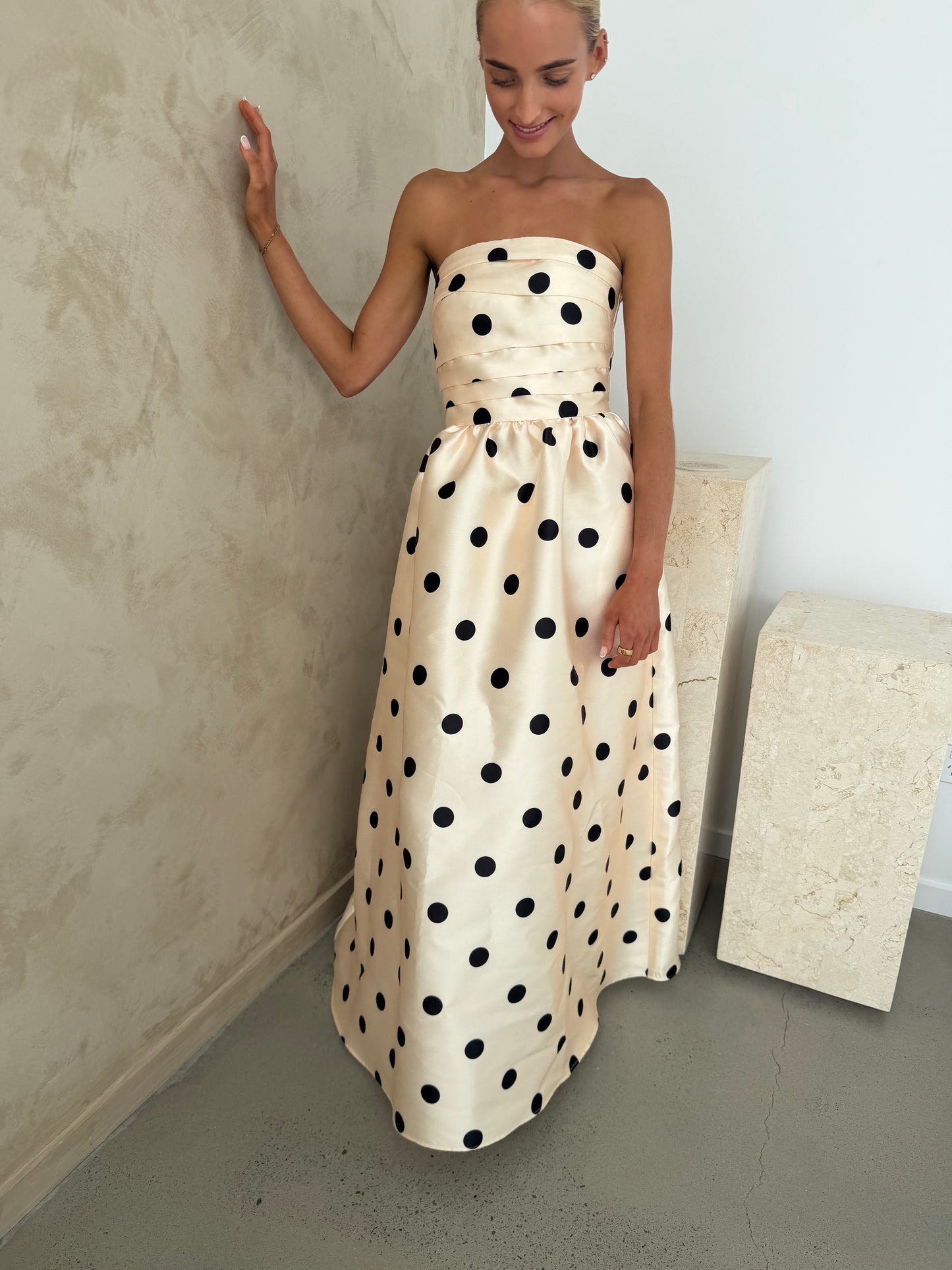 Pasduchas Dottie strapless midi