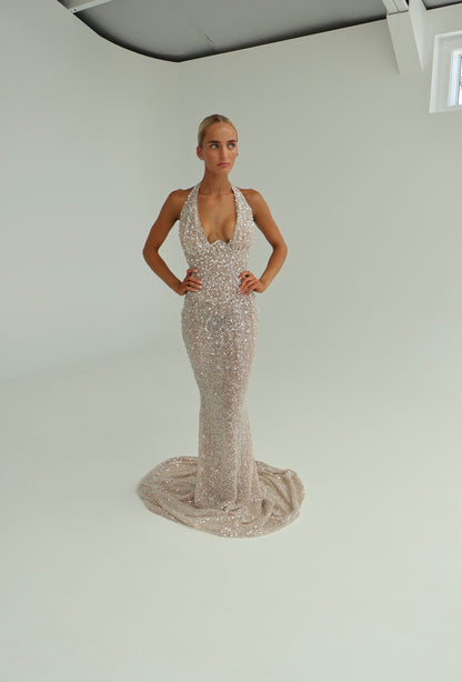 Albina Dyla Golden Mirage Gown
