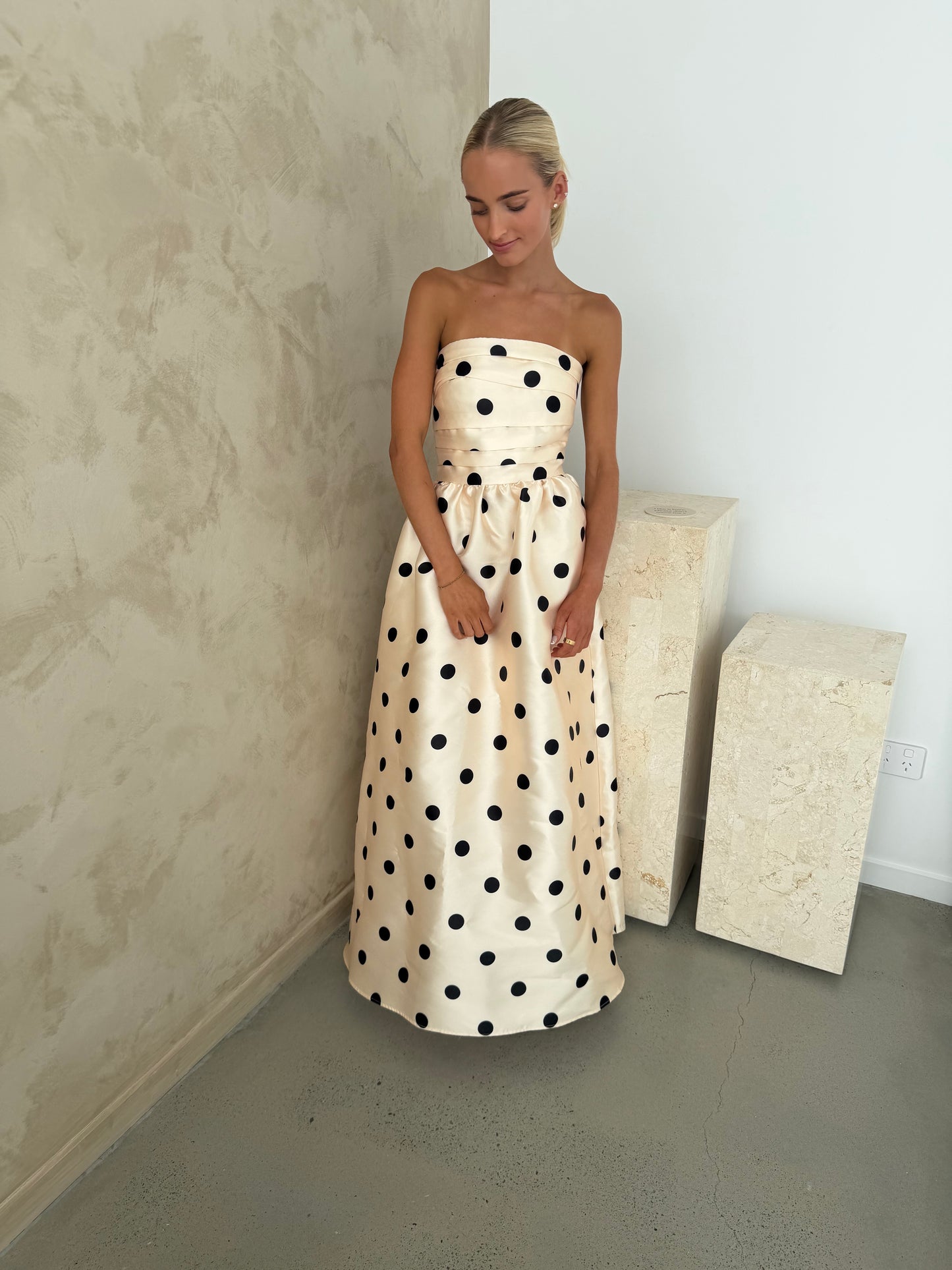 Pasduchas Dottie strapless midi