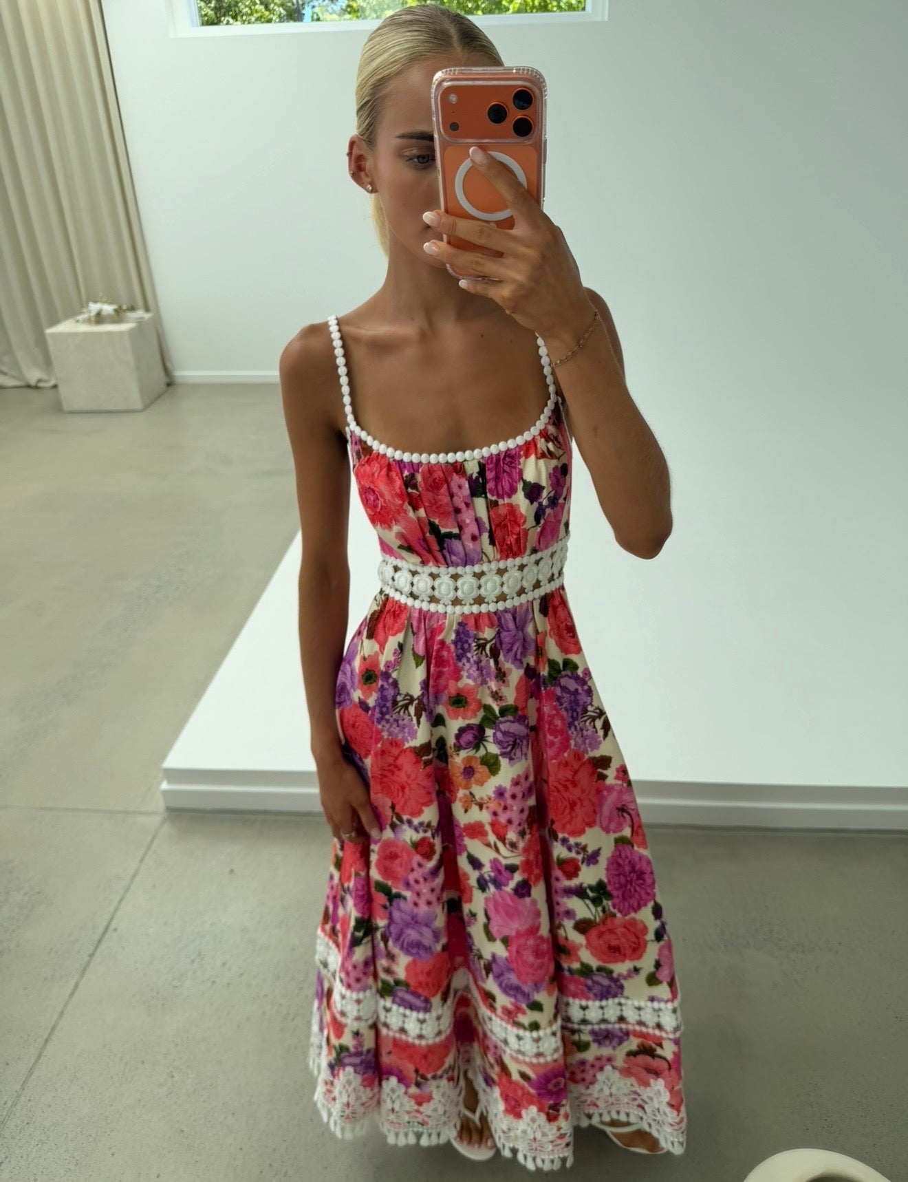 Zimmermann stardust fit and flare dress