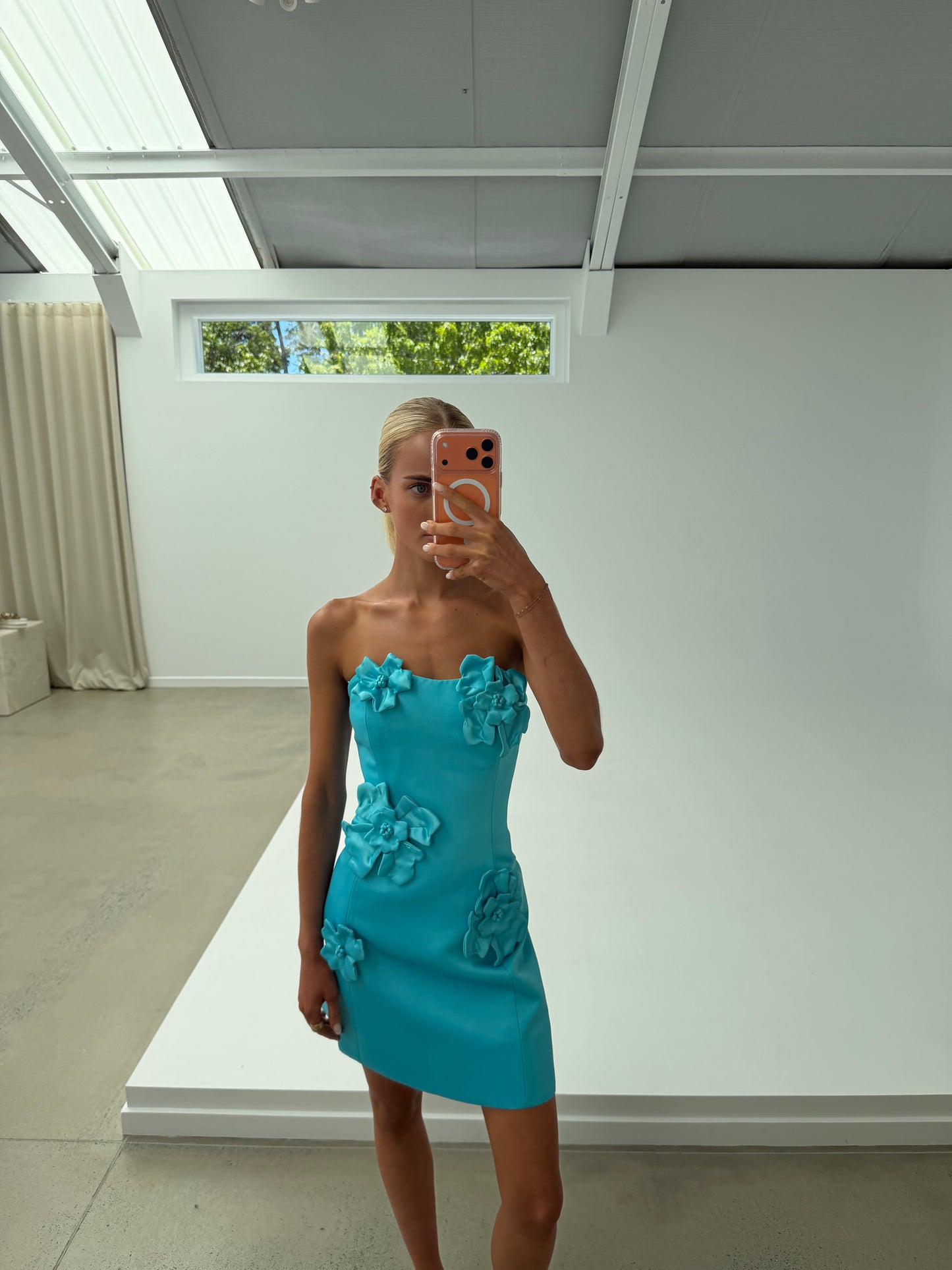 Leo Lin Rosario Petal Bustier Mini Dress