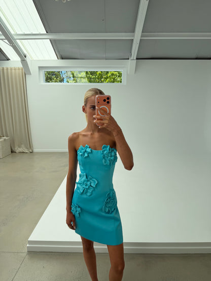 Leo Lin Rosario Petal Bustier Mini Dress