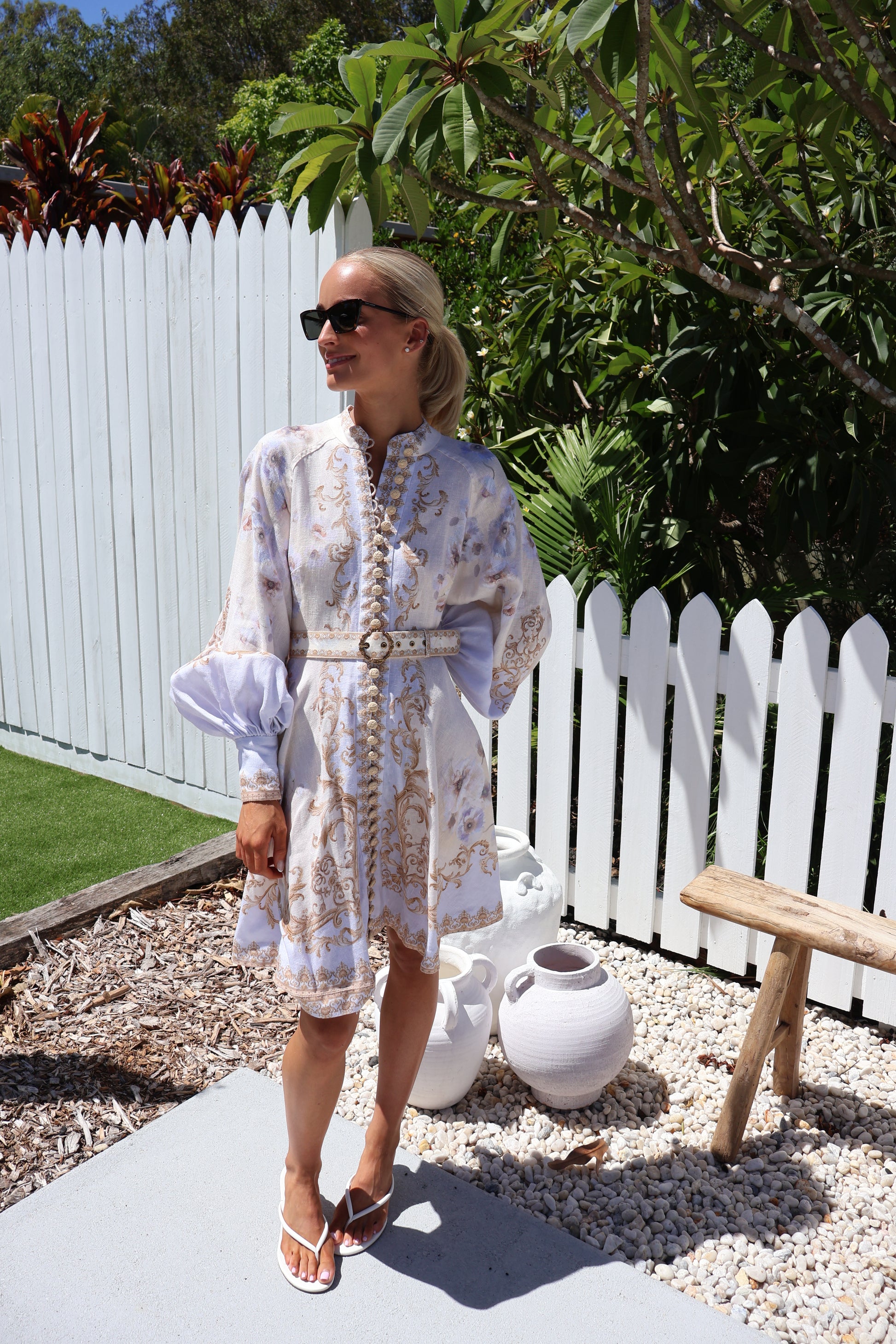 Zimmermann Hypnotic buttoned mini ABC Dress Hire Zimmermann Hypnotic buttoned mini ABC Dress Hire