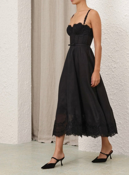 Zimmermann Hypnotic Lace Trim Gown size 1