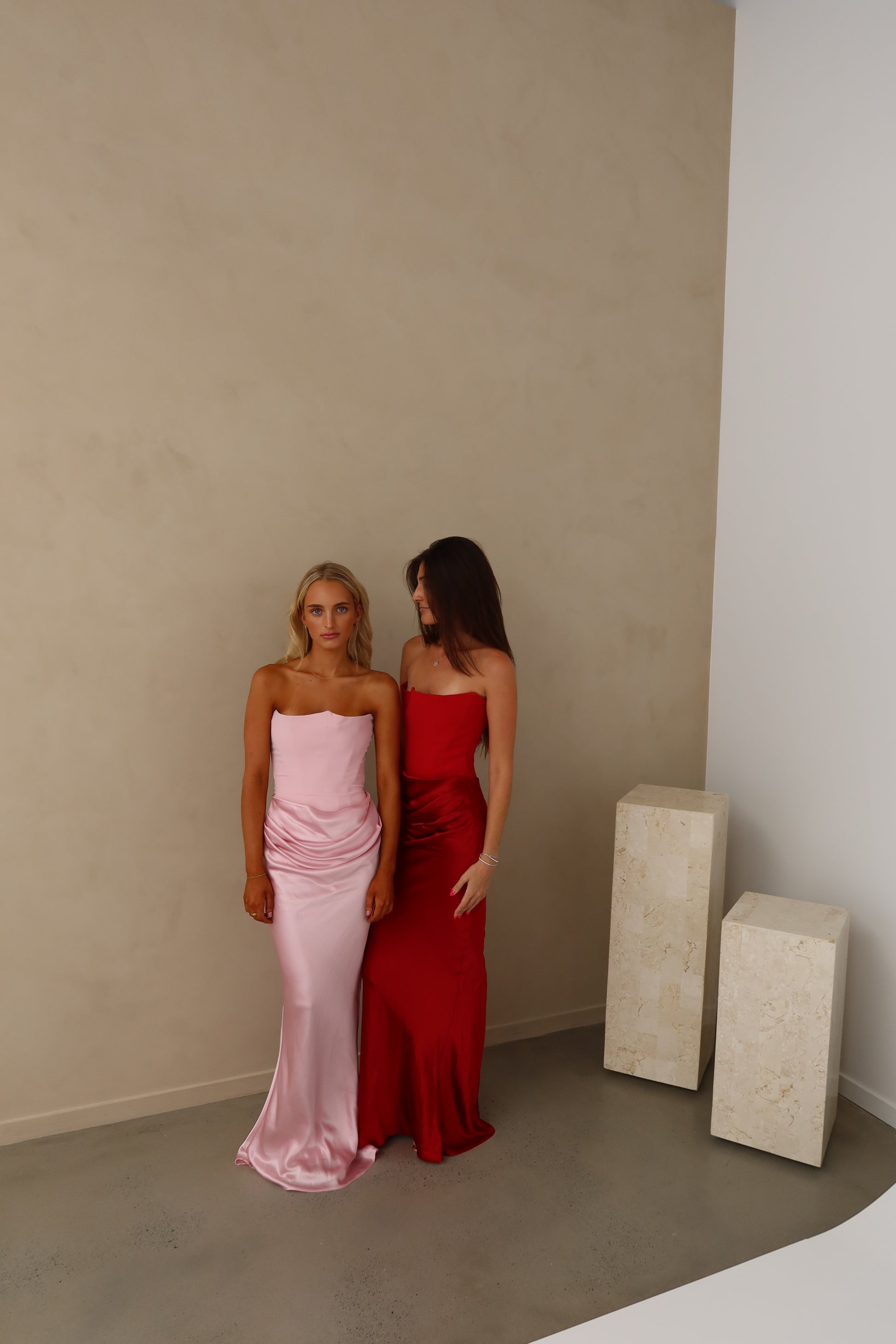 House of CB Persephone Red Strapless Corset Dress ABC Dress Hire House of CB Persephone Red Strapless Corset Dress ABC Dress Hire