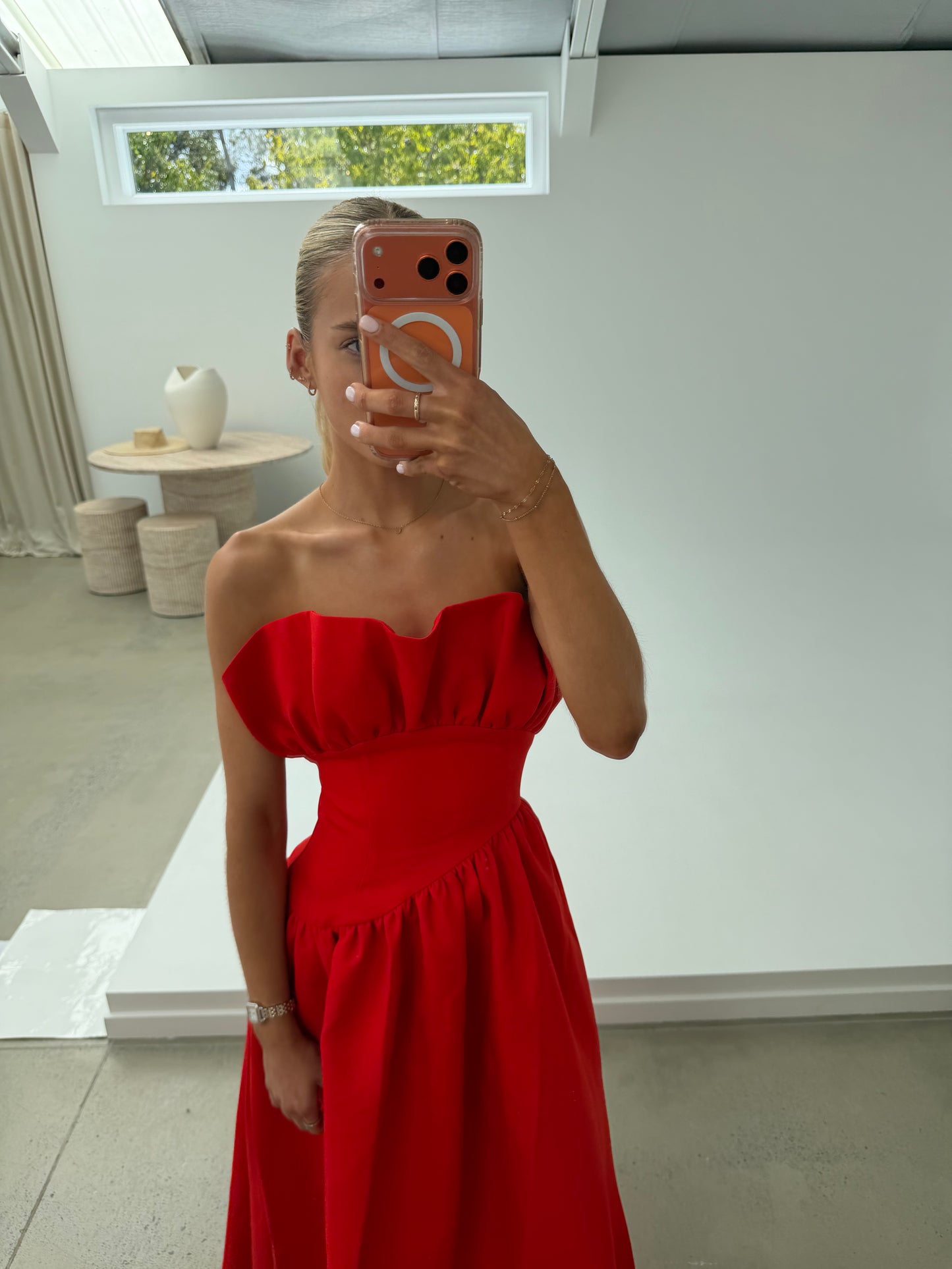 Elliatt Laurel Sleeveless Maxi Dress In Red