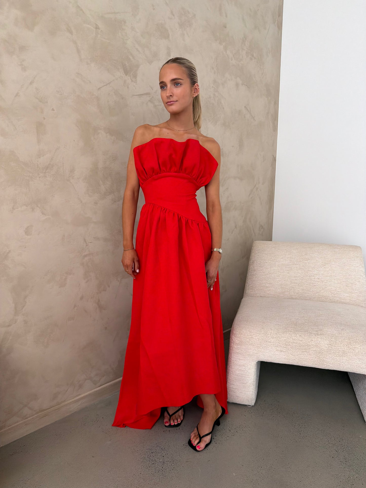Elliatt Laurel Sleeveless Maxi Dress In Red