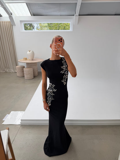 Elliatt Veda Embellished Gown in Black