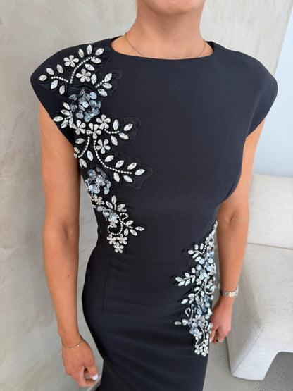 Elliatt Veda Embellished Gown in Black