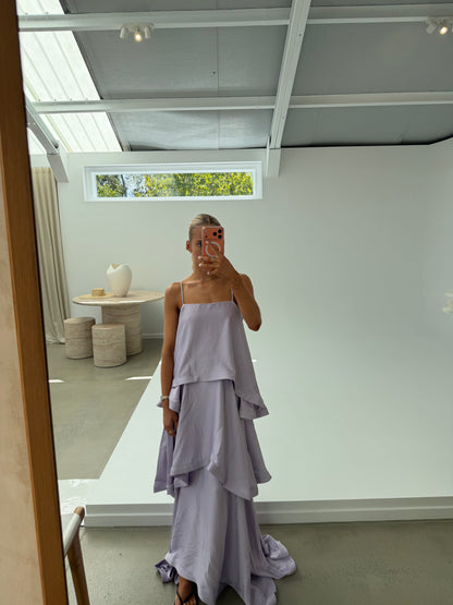 Elliatt Tilly Tiered Maxi Dress in Purple