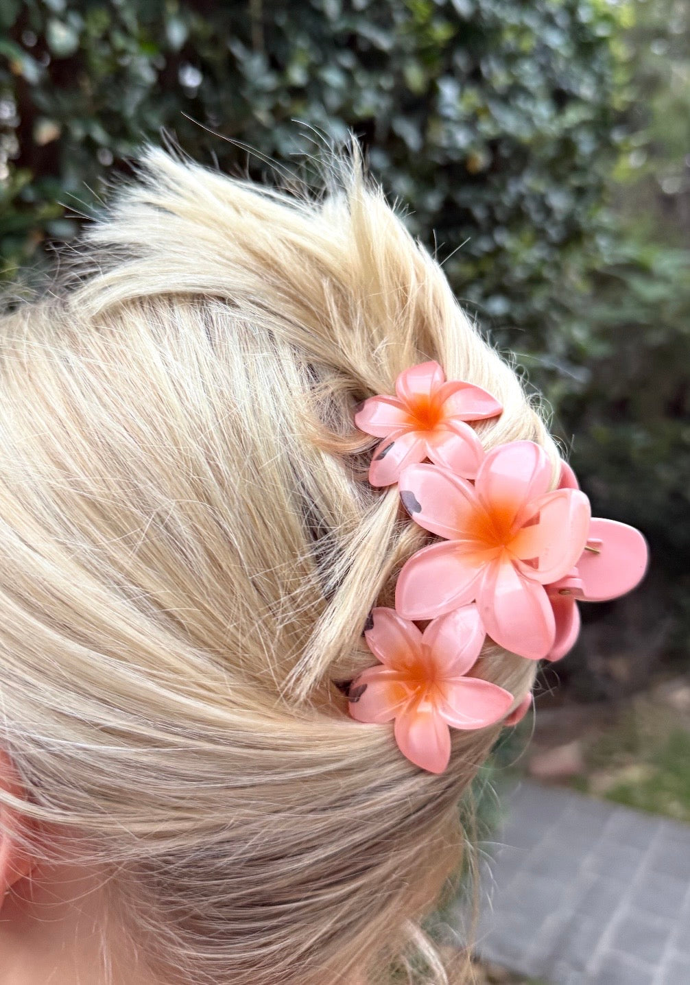 Frangipani Flower hair Claw Clip