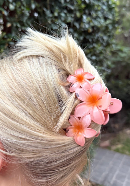 Frangipani Flower hair Claw Clip