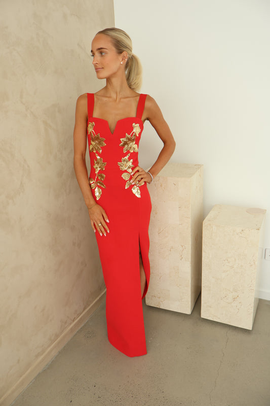 Rebecca Vallance Versaille sequined crêpe gown