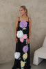 Elliatt Buttercup Embroidered Maxi Dress in Black