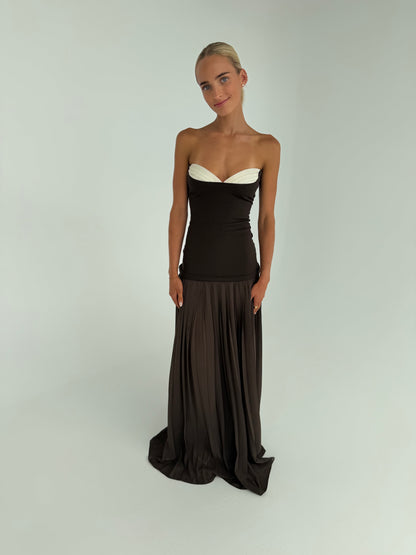 She is OLLA nicolette maxi dress