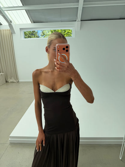 She is OLLA nicolette maxi dress